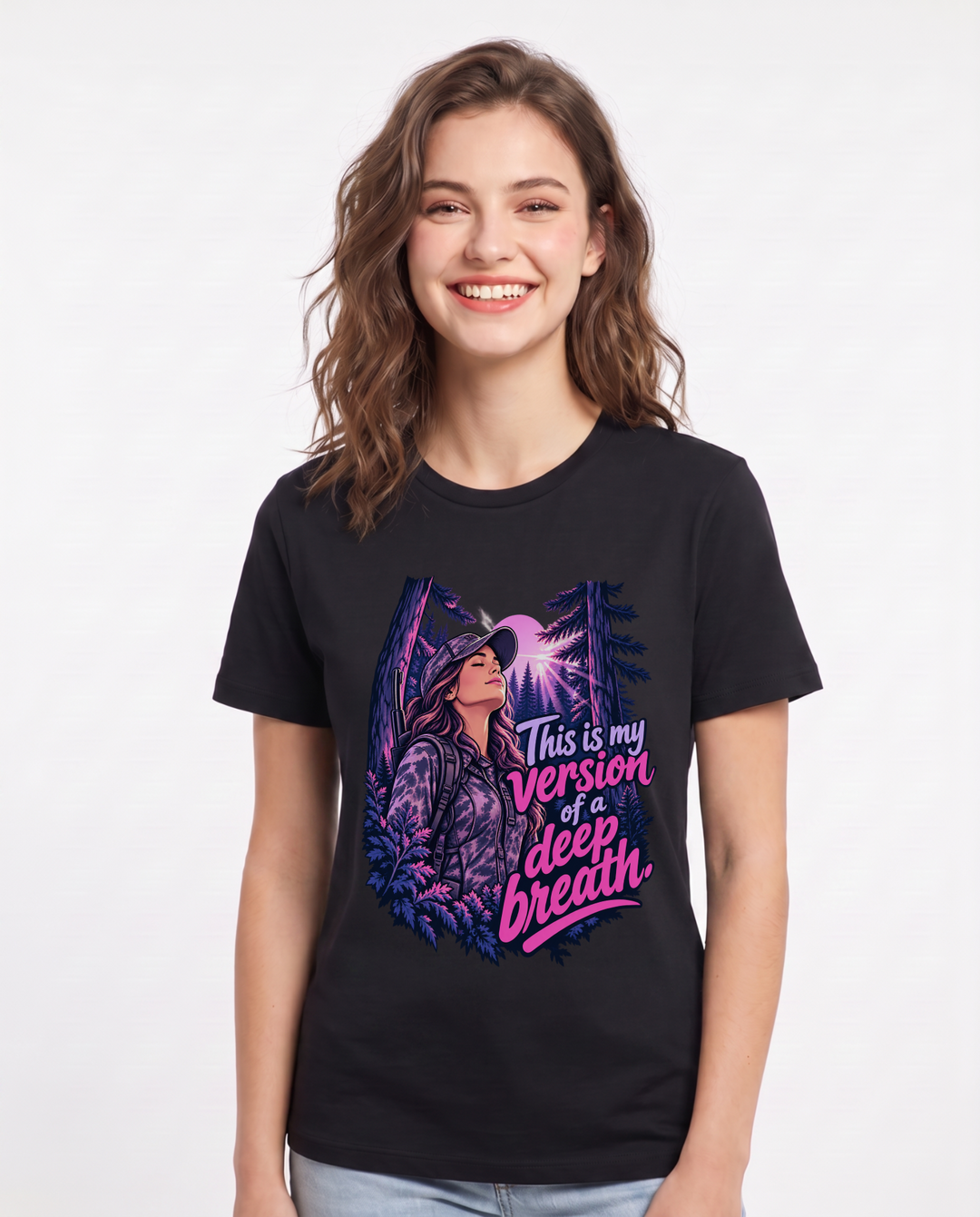 Hunting Black T-Shirt for Women – Everyday Expression Graphic Tee product image 3