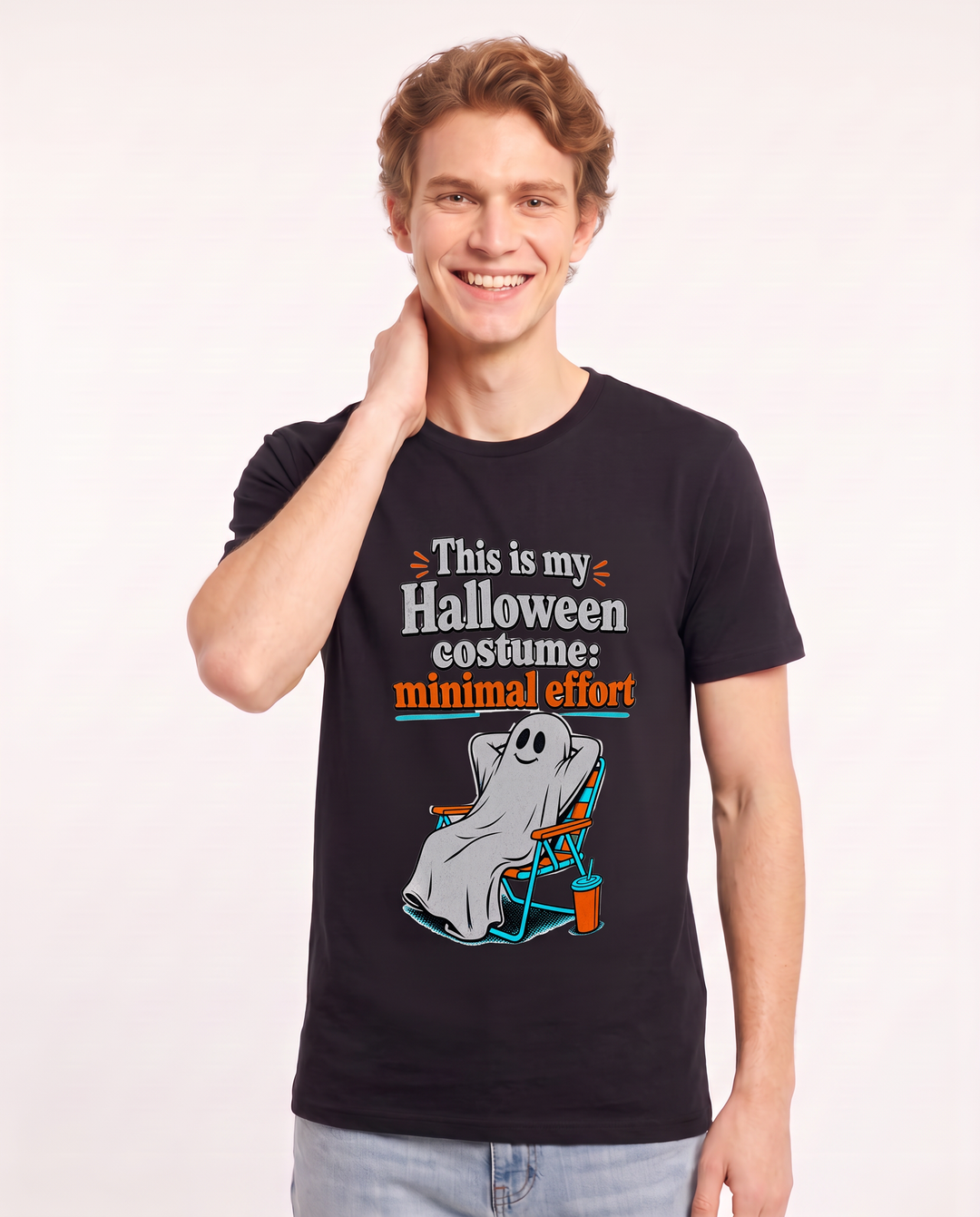 This is my Halloween costume: minimal effort Men's Black T-Shirt product image 1