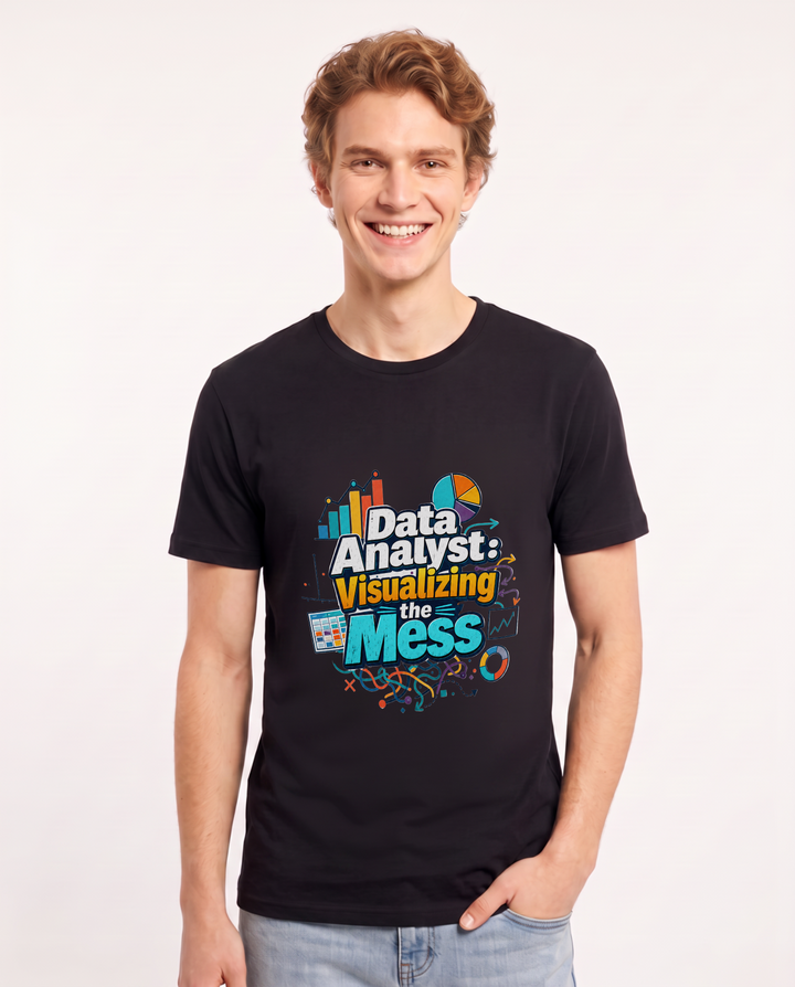 Data Analyst: Visualizing the Mess Men's Black T-Shirt product image 2