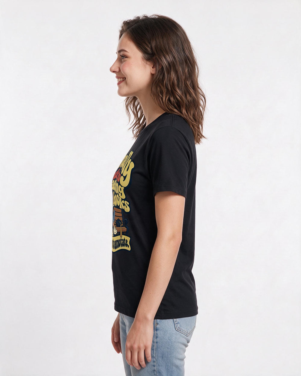 Graduation Black T-Shirt for Women – Everyday Expression Graphic Tee product image 2
