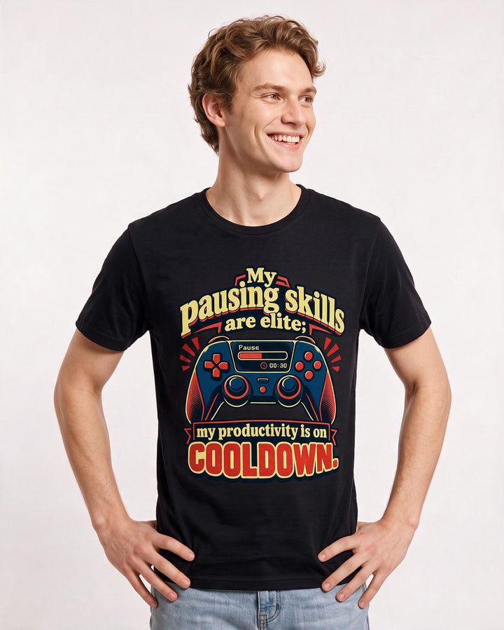 Gaming Black T-Shirt for Men – Game Night Graphic Tee product image 1