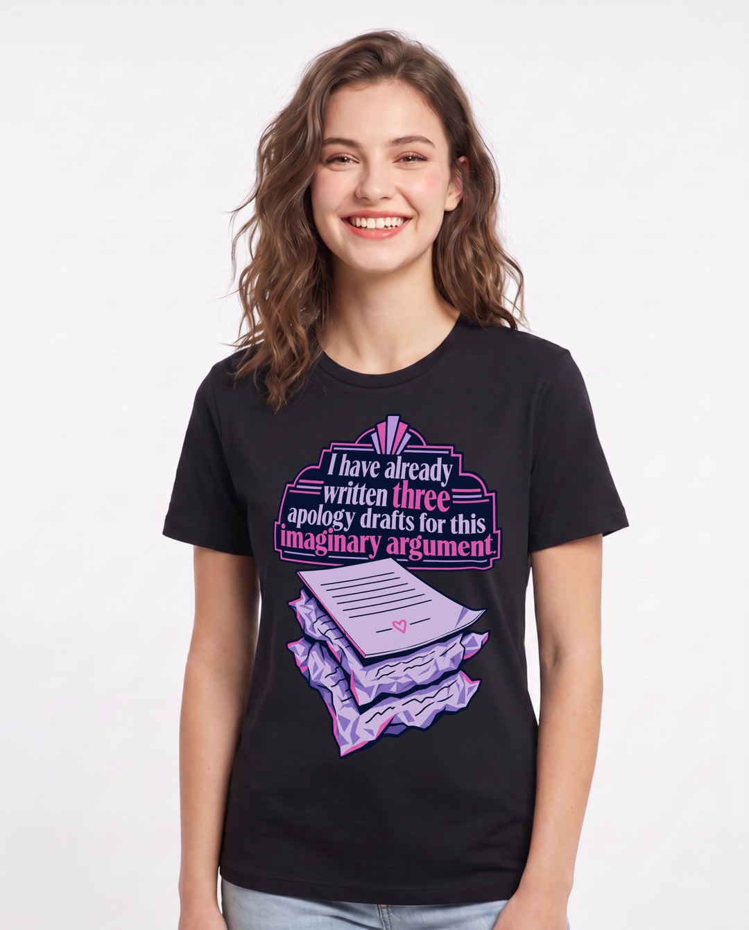 Meme Black T-Shirt for Women – Everyday Expression Graphic Tee product image 3