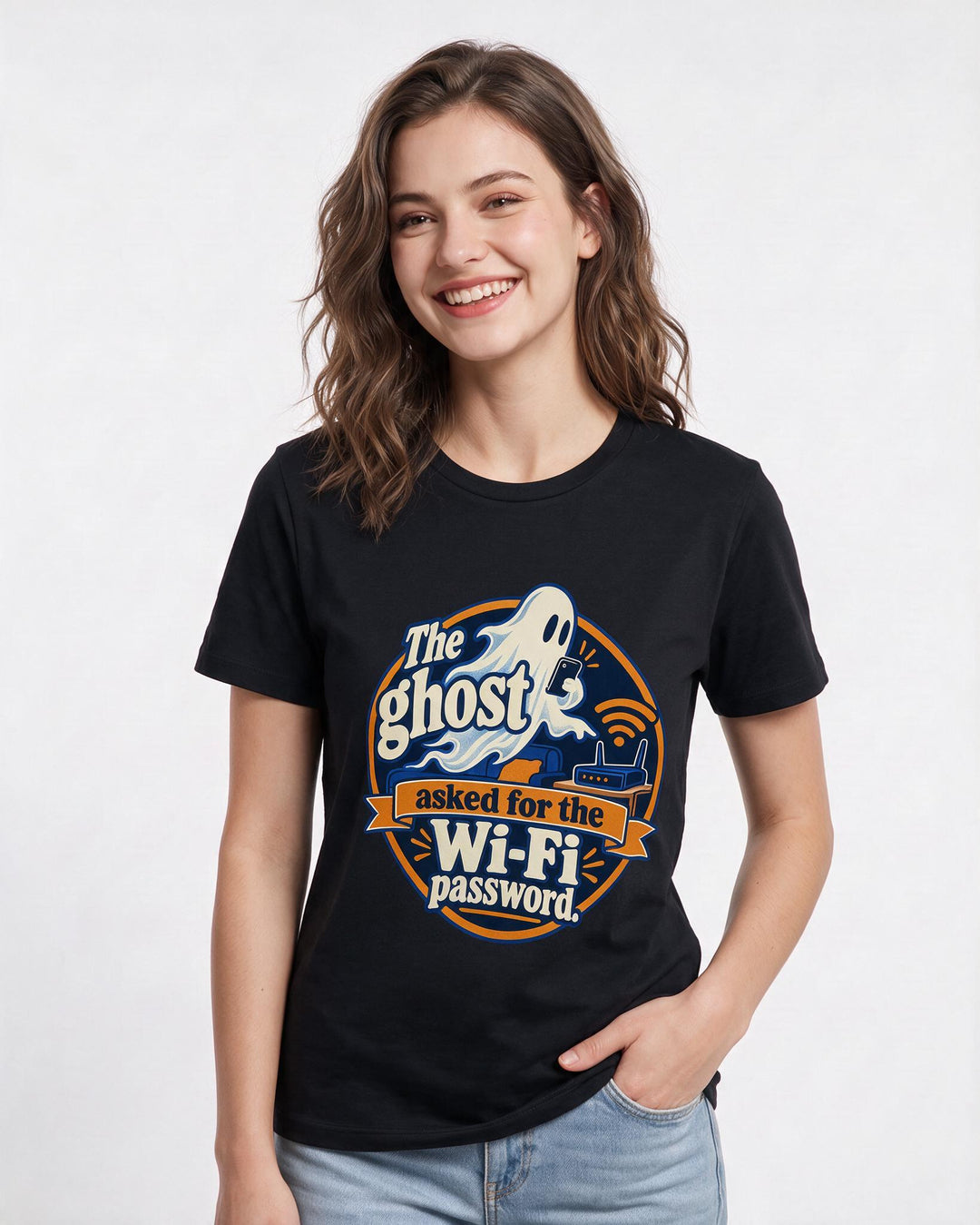 Halloween Black T-Shirt for Women – Halloween Theme Graphic Tee product image 1