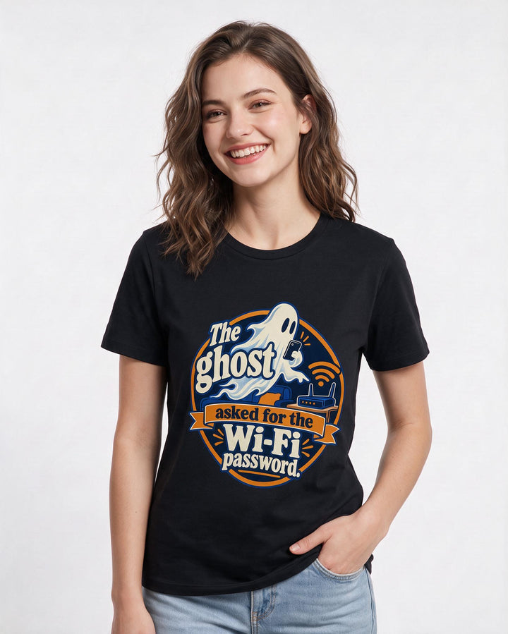 Halloween Black T-Shirt for Women – Halloween Theme Graphic Tee product image 1