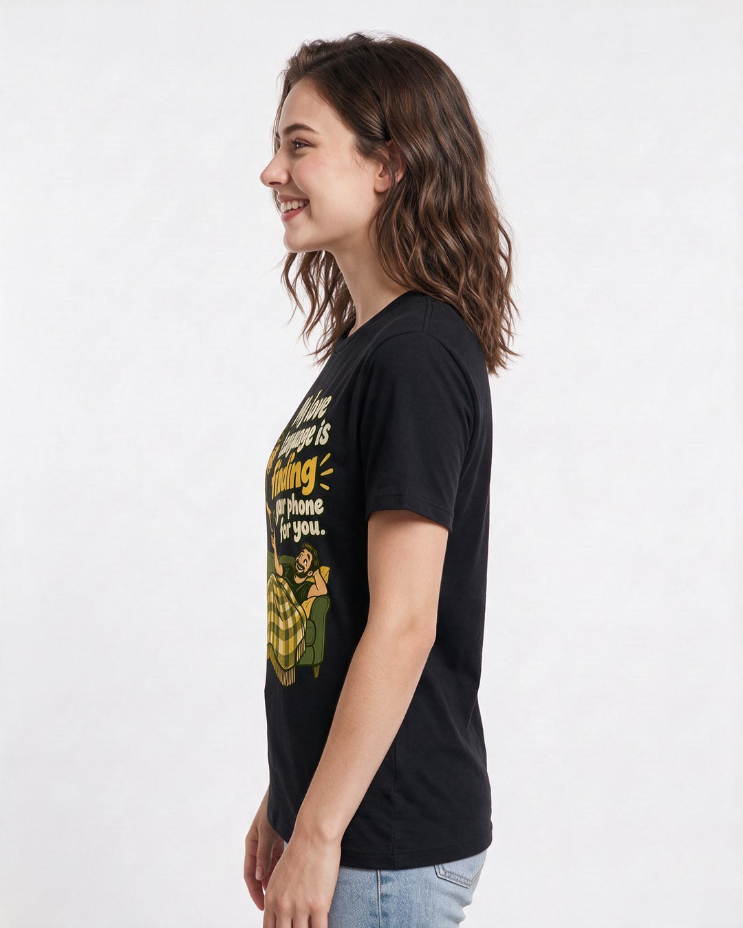 Grandparent Black T-Shirt for Women – Everyday Expression Graphic Tee product image 2