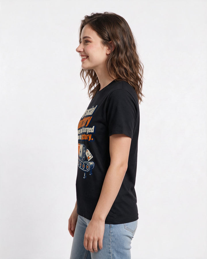 Meme Black T-Shirt for Women – Everyday Expression Graphic Tee product image 2