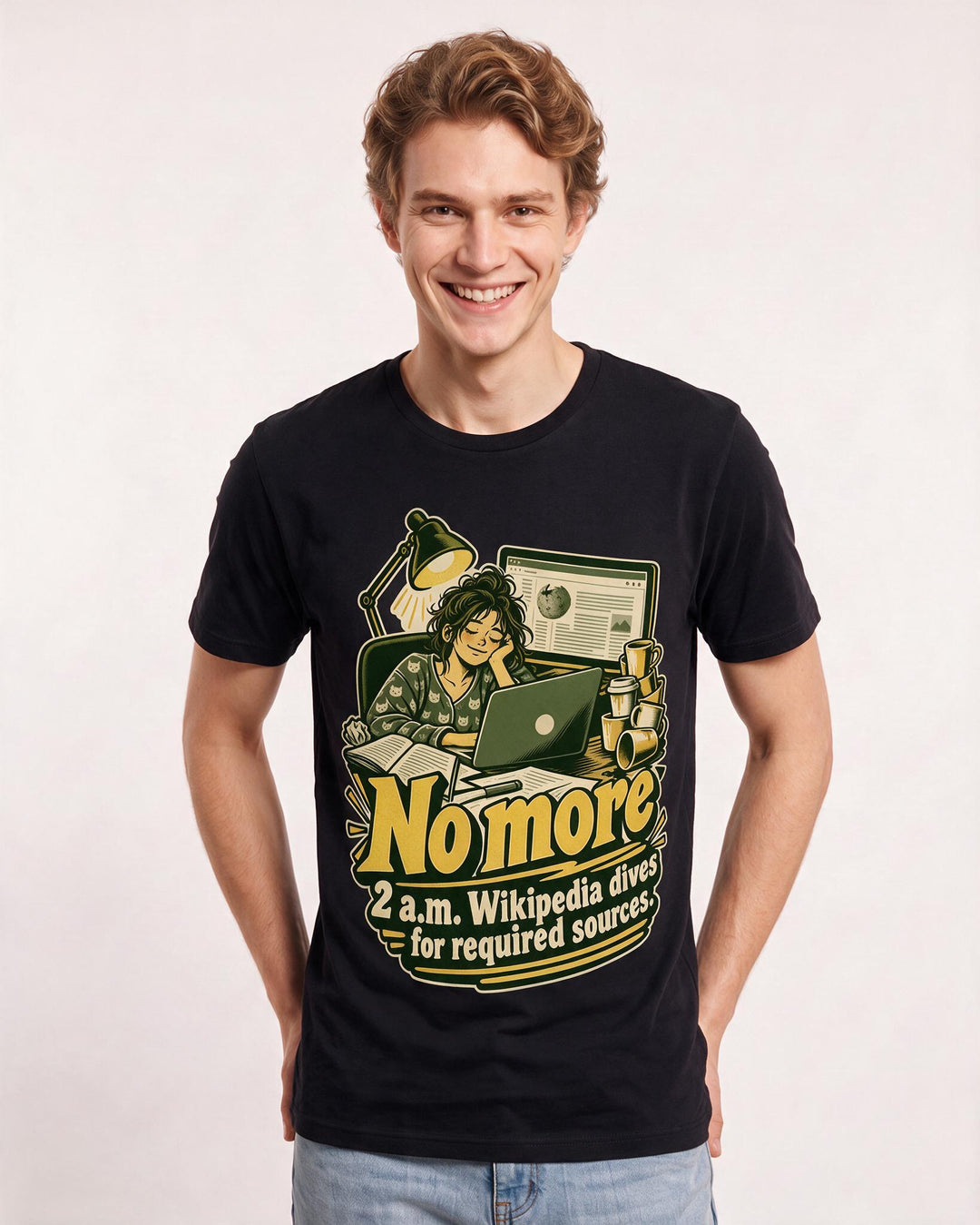 Graduation Black T-Shirt for Men – Everyday Expression Graphic Tee product image 1