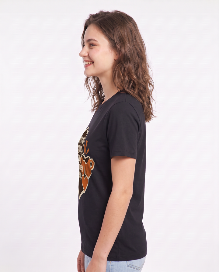 Couples Women's Black T-Shirt - We're not arguing, we're passionately product image 2