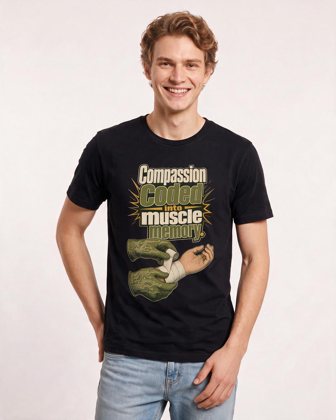 Nurse Black T-Shirt for Men – Nursing Life Graphic Tee product image 1