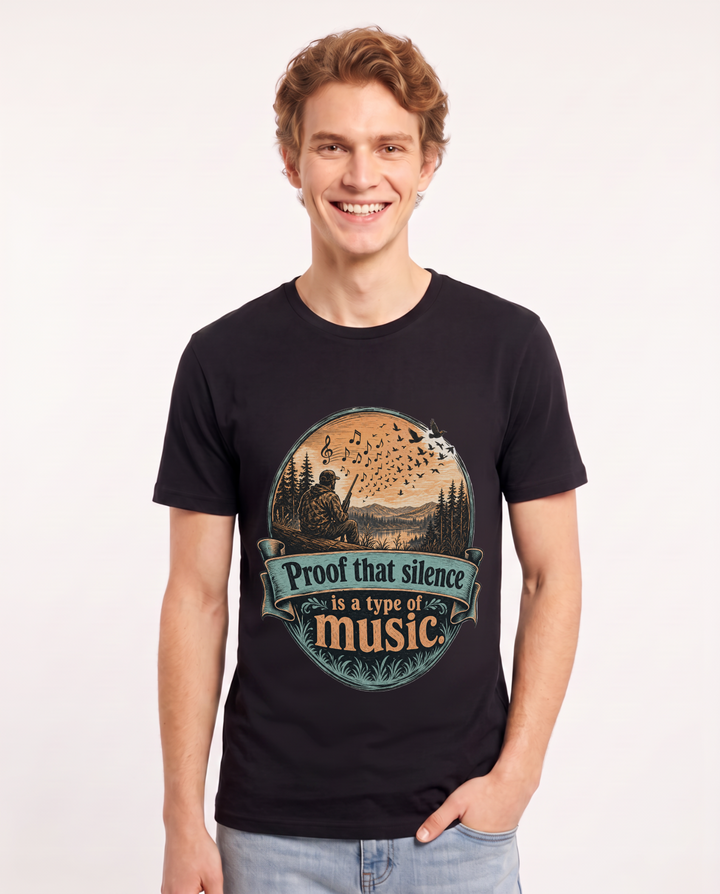Hunting Black T-Shirt for Men – Everyday Expression Graphic Tee product image 1
