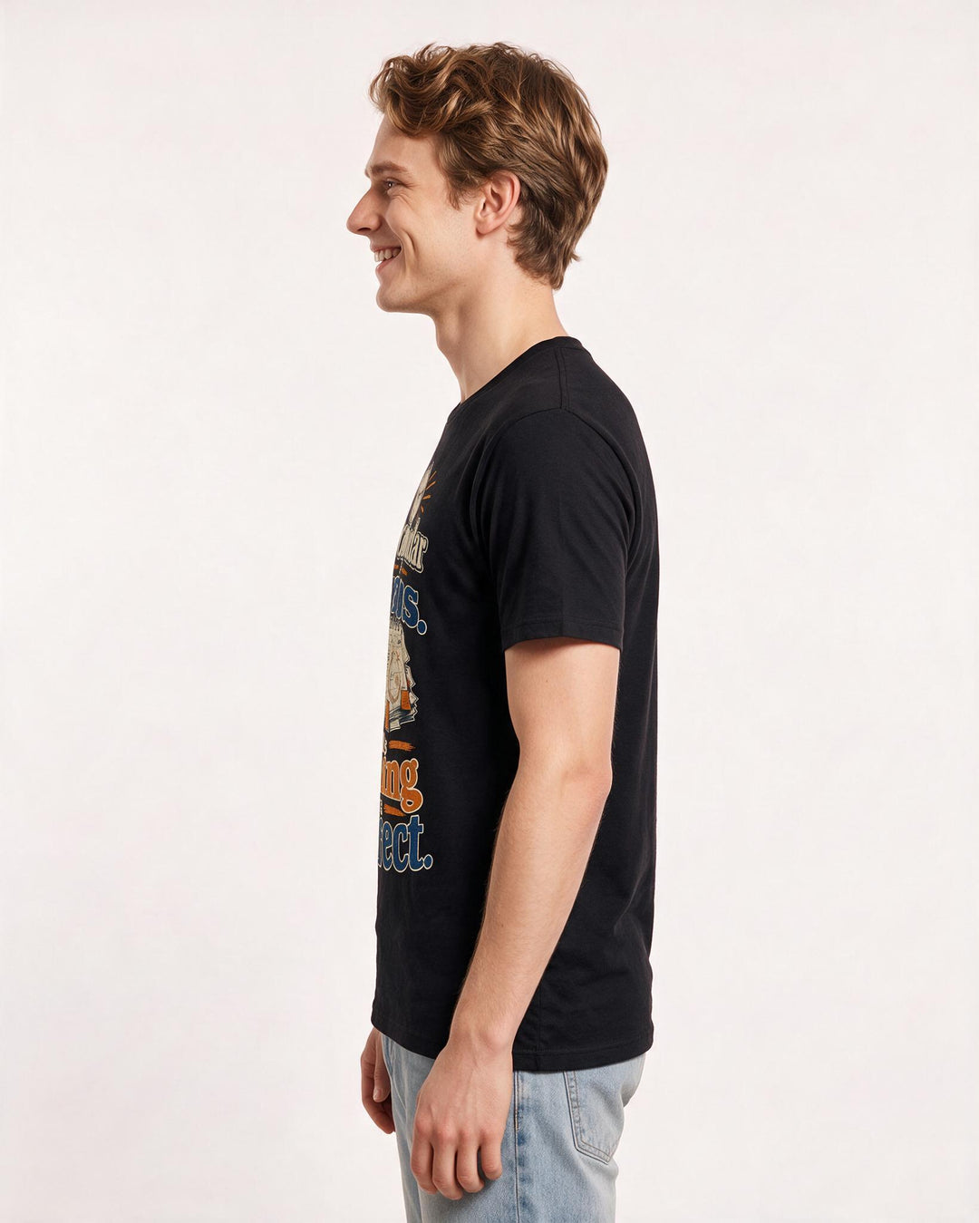 Christian Faith Men's Black T-Shirt – My calendar is chaos. His timing is perfect. product image 2