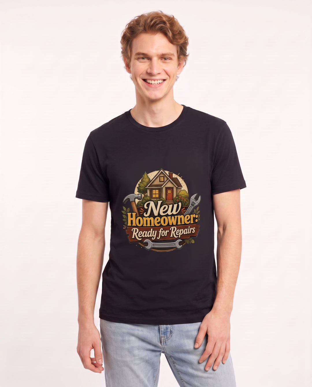 New Homeowner: Ready for Repairs Men's Black T-Shirt product image 1