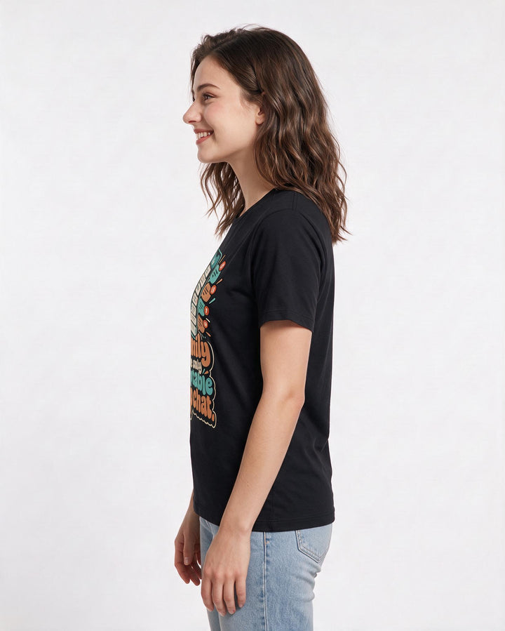 Grandparent Black T-Shirt for Women – Everyday Expression Graphic Tee product image 2