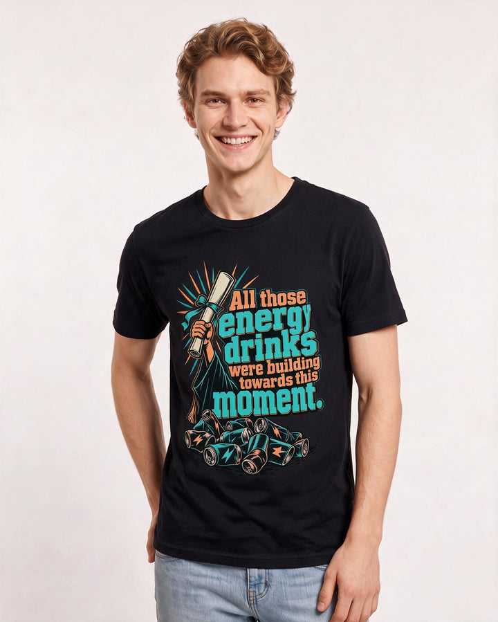 Graduation Black T-Shirt for Men – Everyday Expression Graphic Tee product image 1
