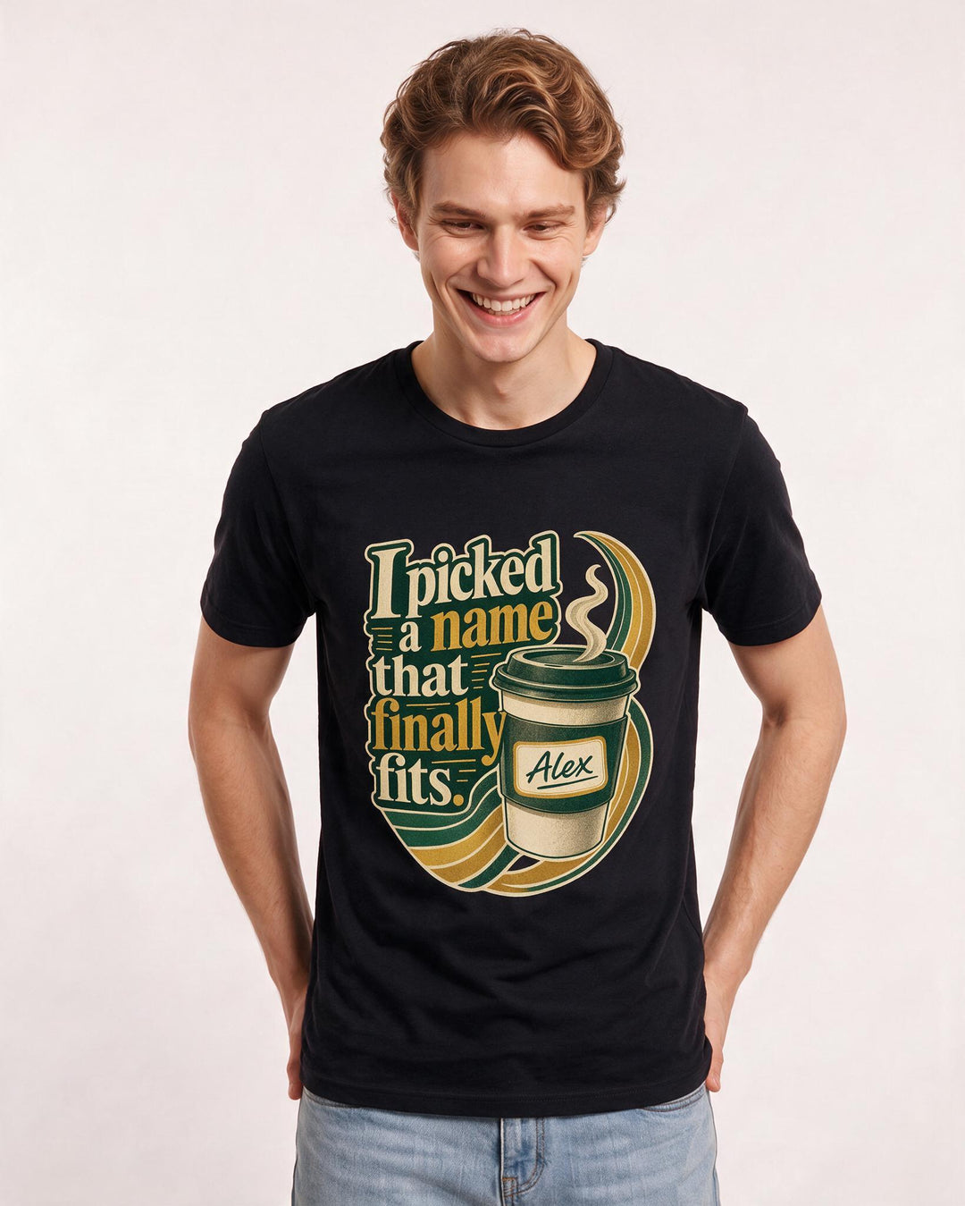 Pride Men's Black T-Shirt – I picked a name that finally fits. product image 3