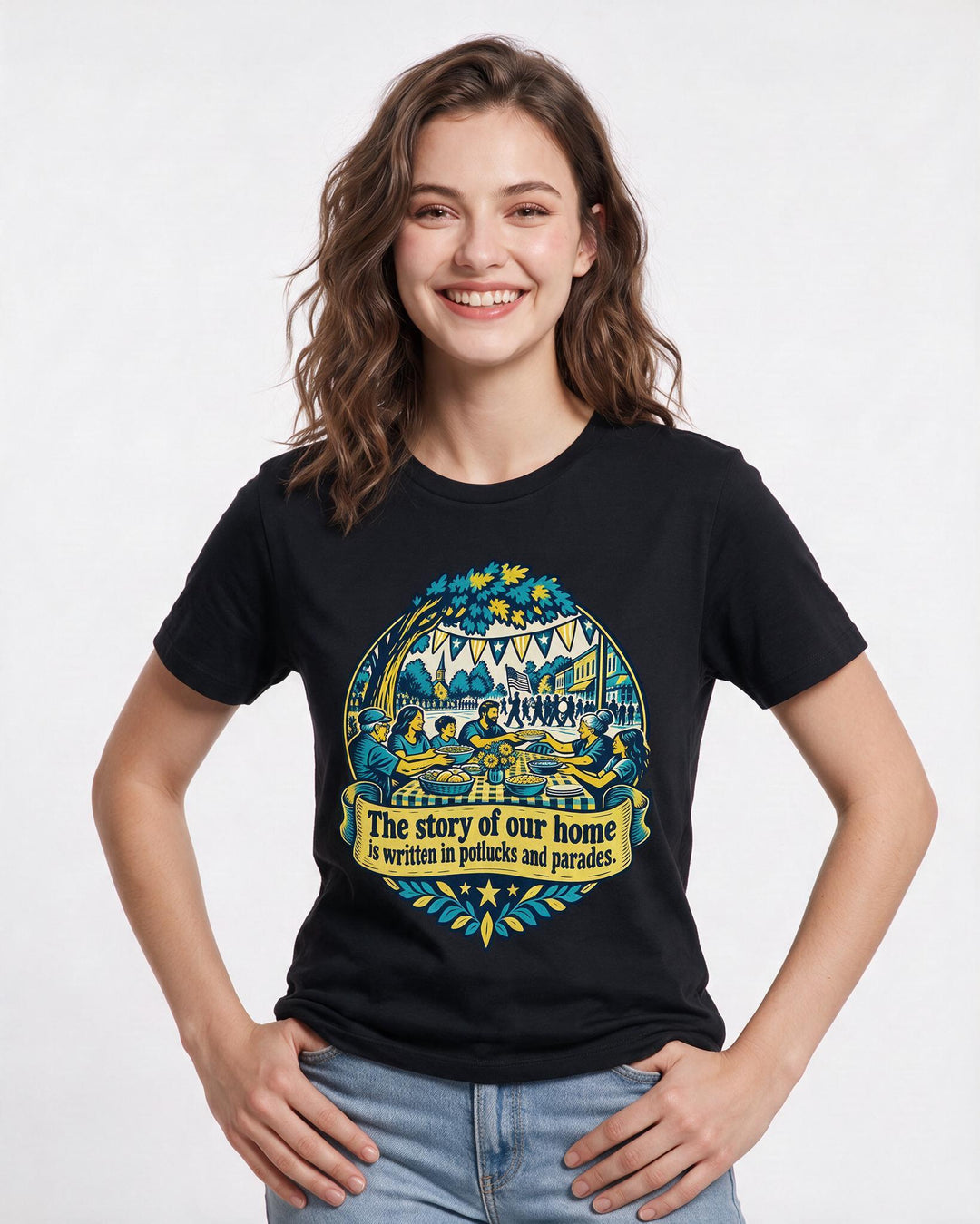 Patriotic Black T-Shirt for Women – Everyday Expression Graphic Tee product image 1