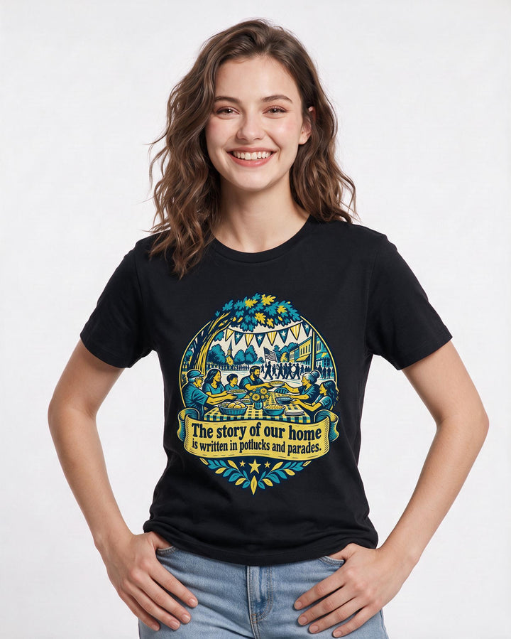 Patriotic Black T-Shirt for Women – Everyday Expression Graphic Tee product image 1