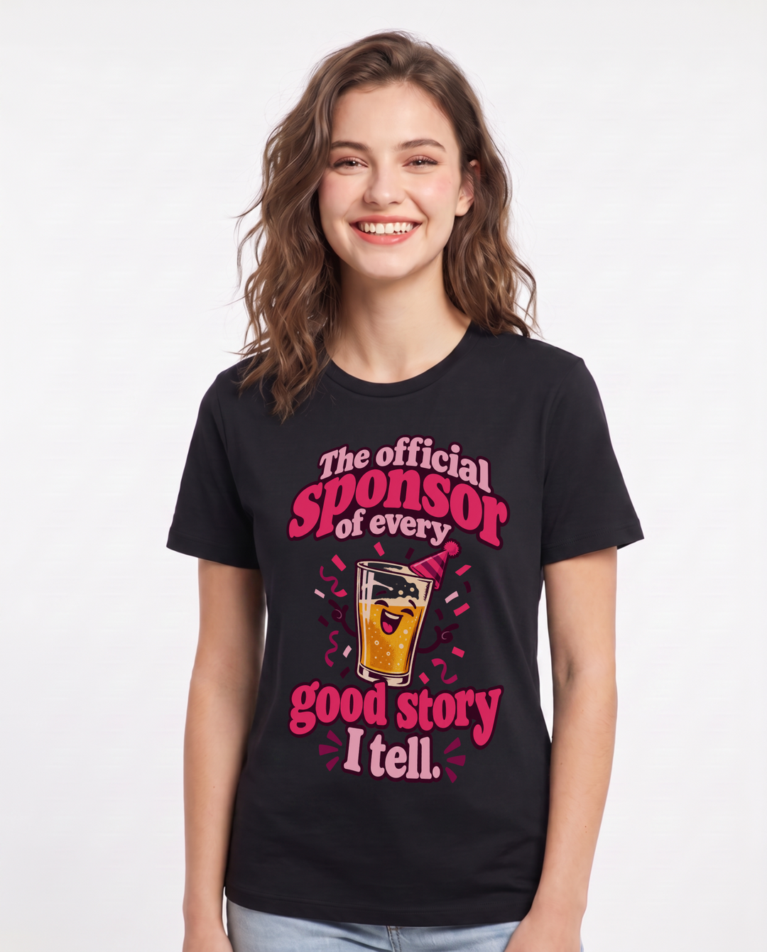 Beer Black T-Shirt for Women – Everyday Expression Graphic Tee product image 3