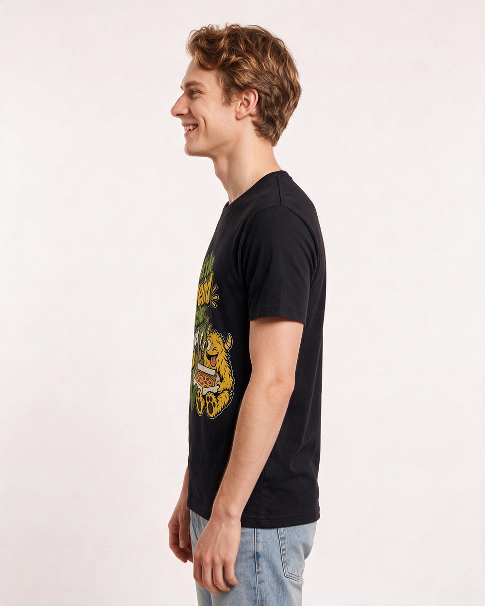 Couples Black T-Shirt for Men – Everyday Expression Graphic Tee product image 2