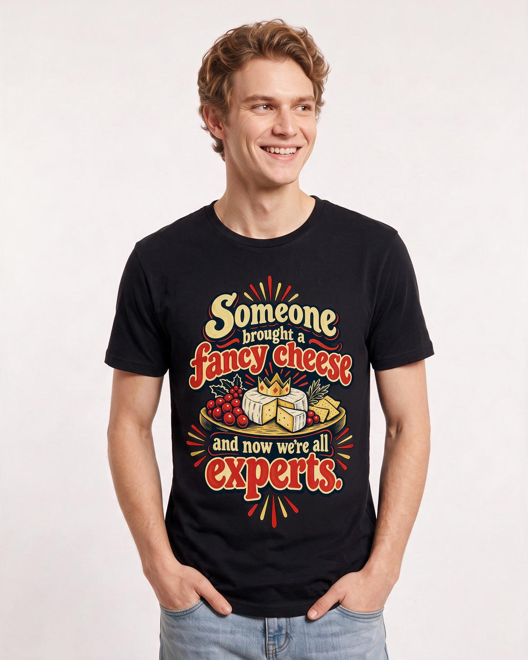 Christmas Black T-Shirt for Men – Holiday Theme Graphic Tee product image 1
