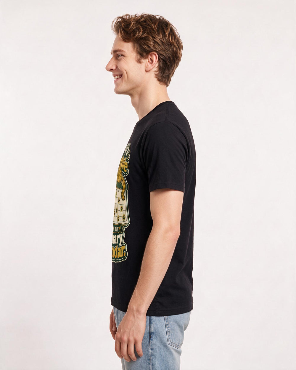 Cat Lover Black T-Shirt for Men – Everyday Expression Graphic Tee product image 2