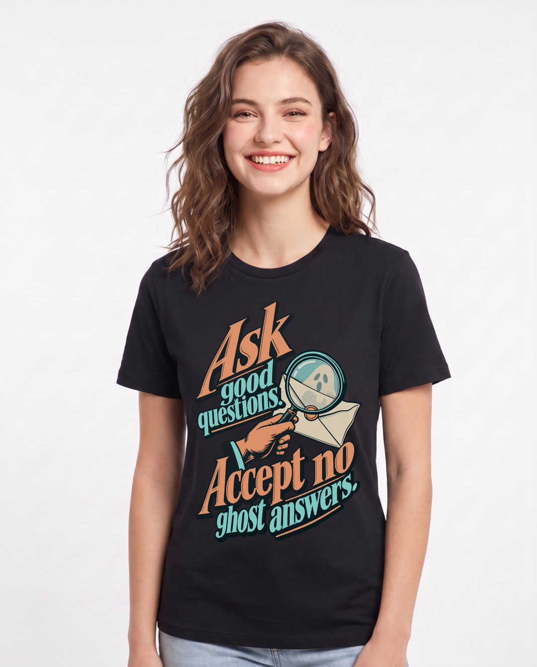 Political Statement Black T-Shirt for Women – Everyday Expression Graphic Tee product image 3