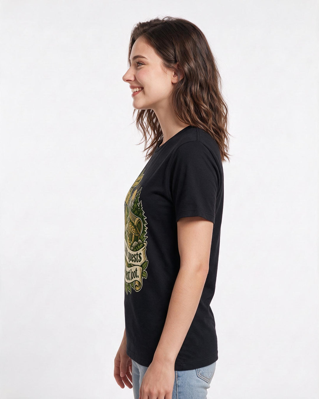 Gaming Black T-Shirt for Women – Game Night Graphic Tee product image 2