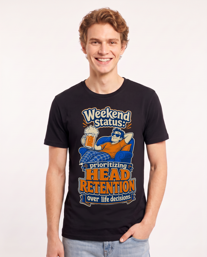 Beer Black T-Shirt for Men – Everyday Expression Graphic Tee product image 3
