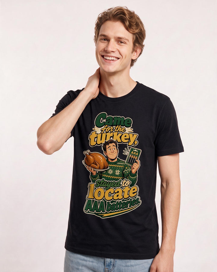 Christmas Black T-Shirt for Men – Holiday Theme Graphic Tee product image 1