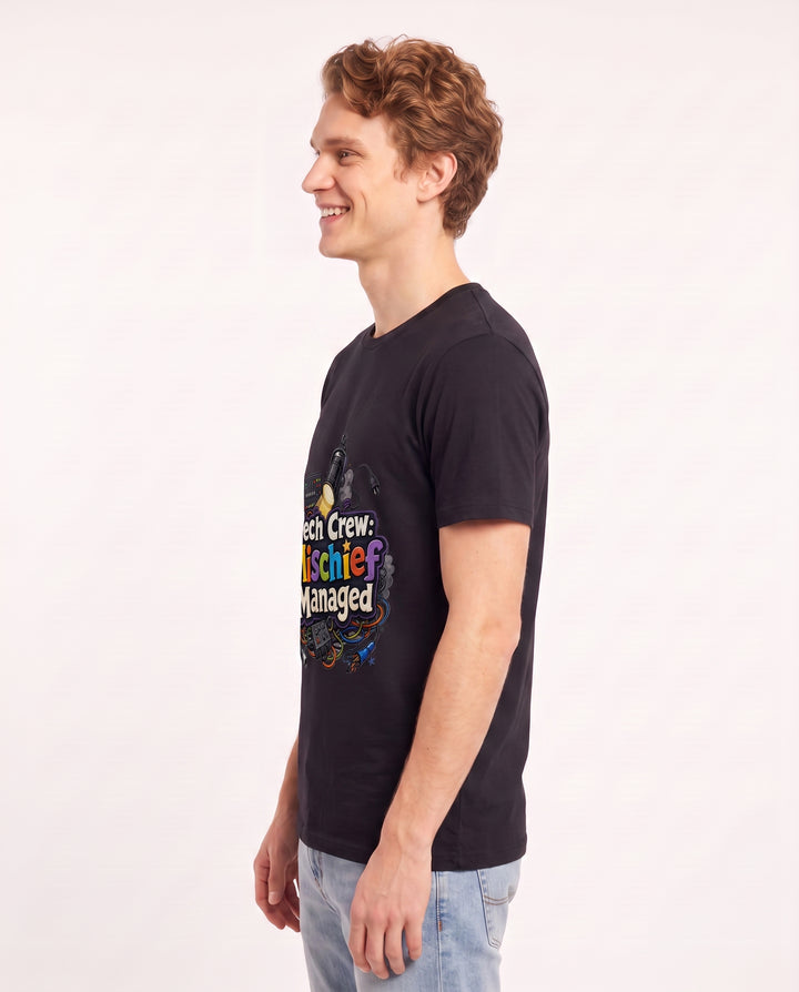 Tech Crew: Mischief Managed Men's Black T-Shirt product image 3