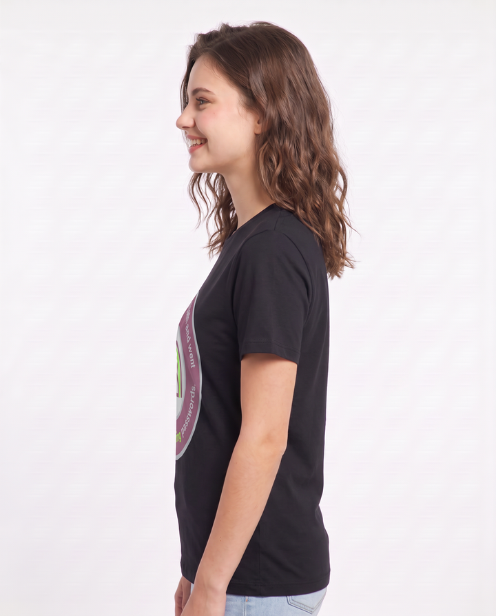 We skipped the blood oath and went straight to sharing streaming passwords. Women's Black T-Shirt product image 3