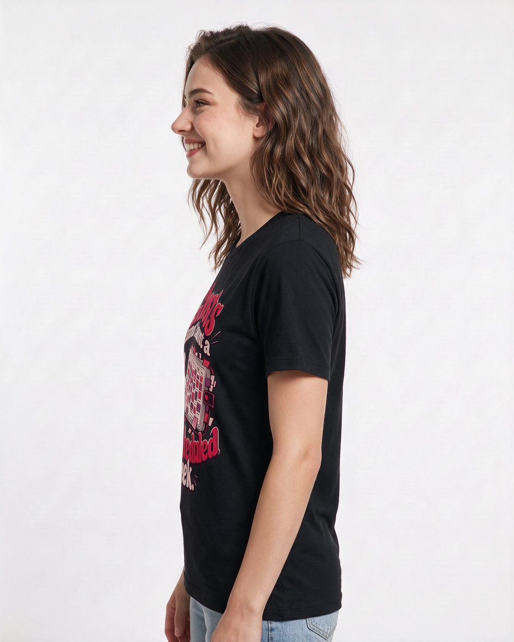 Halloween Black T-Shirt for Women – Halloween Theme Graphic Tee product image 2
