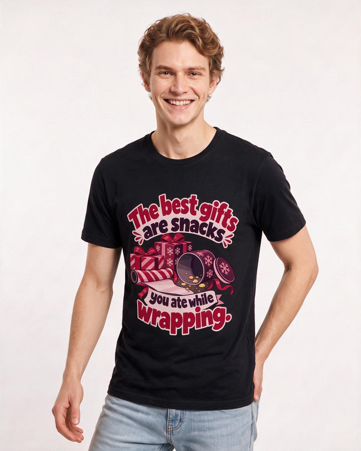 Christmas Black T-Shirt for Men – Holiday Theme Graphic Tee product image 1