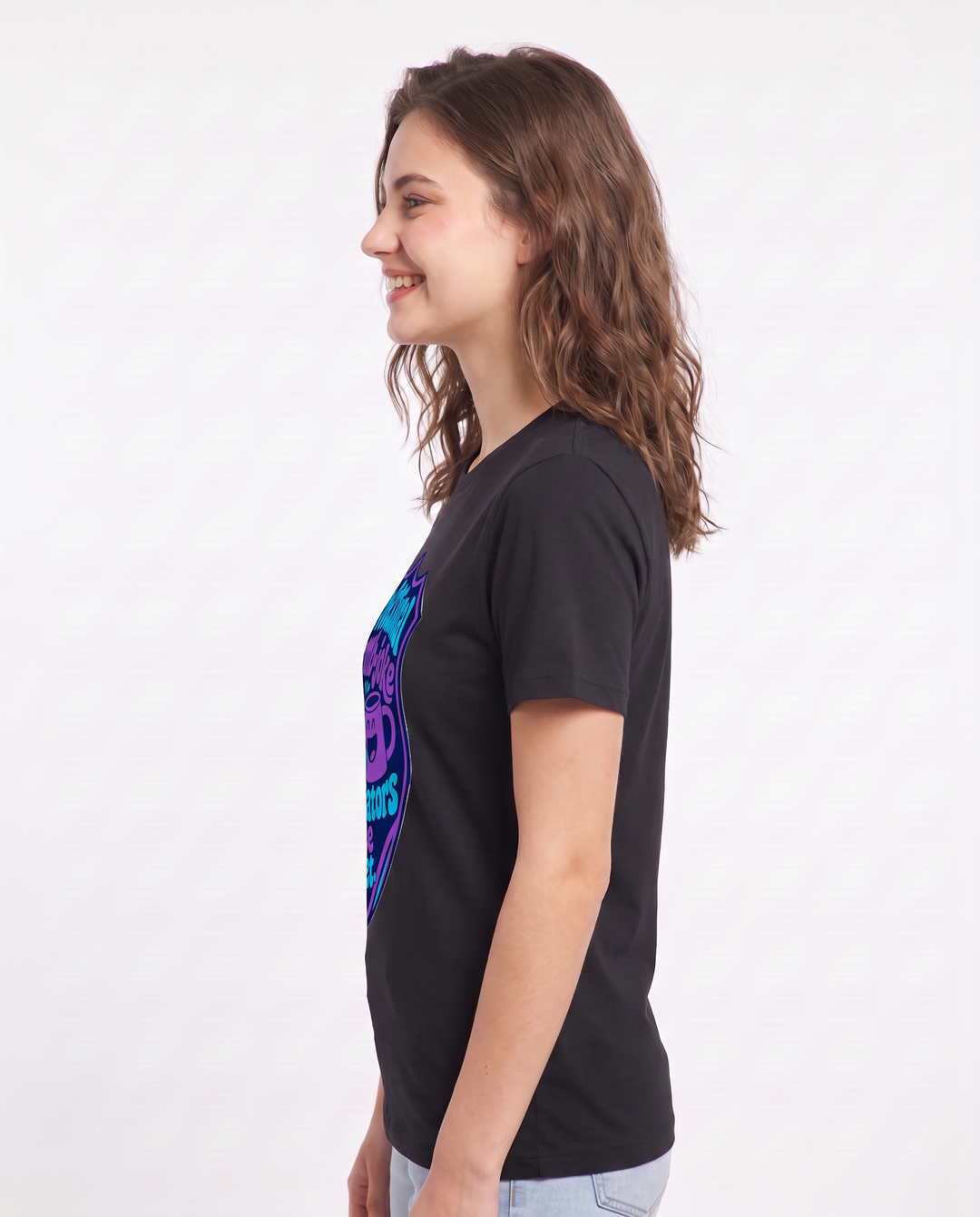 Couples Women's Black T-Shirt - Professional dumb-joke appreciators product image 2