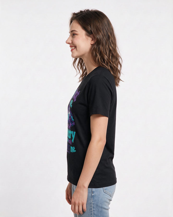 Funny Halloween Women's Black T-Shirt – My ghost is here, but the laundry is what's really haunting me. product image 2