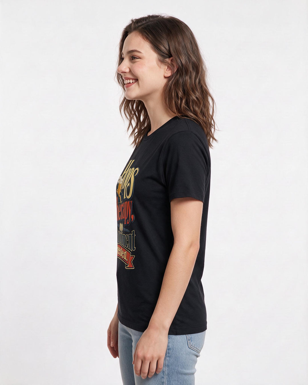 Beer Black T-Shirt for Women – Everyday Expression Graphic Tee product image 2