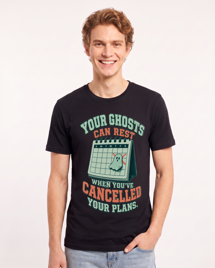 Halloween Black T-Shirt for Men – Halloween Theme Graphic Tee product image 3