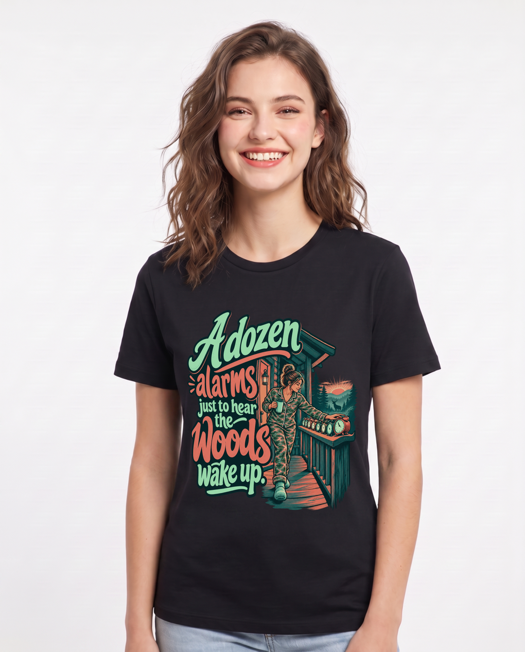 Hunting Black T-Shirt for Women – Everyday Expression Graphic Tee product image 3