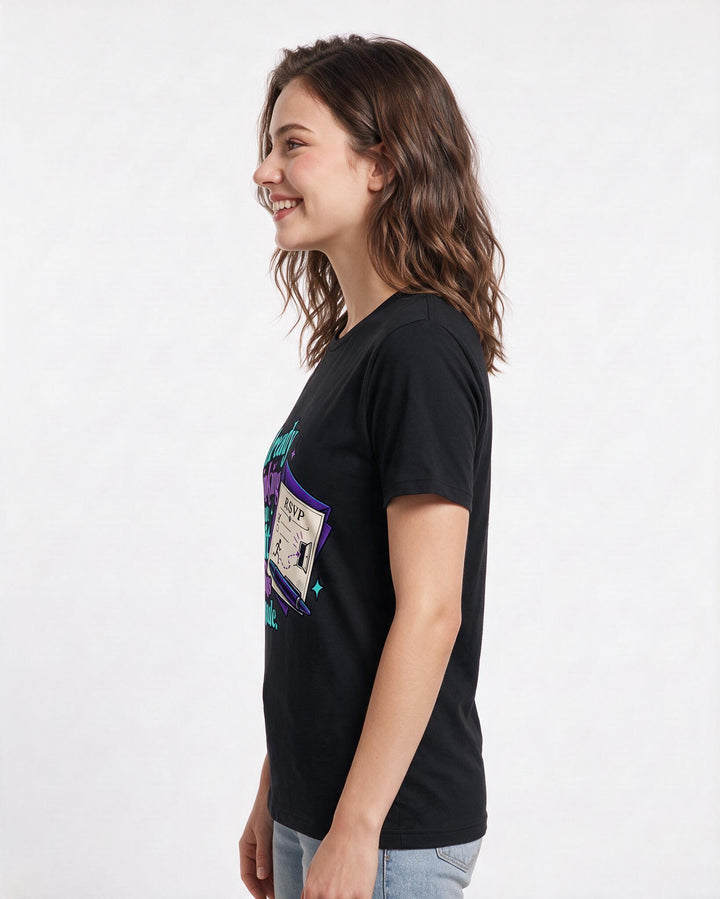 Meme Black T-Shirt for Women – Everyday Expression Graphic Tee product image 2