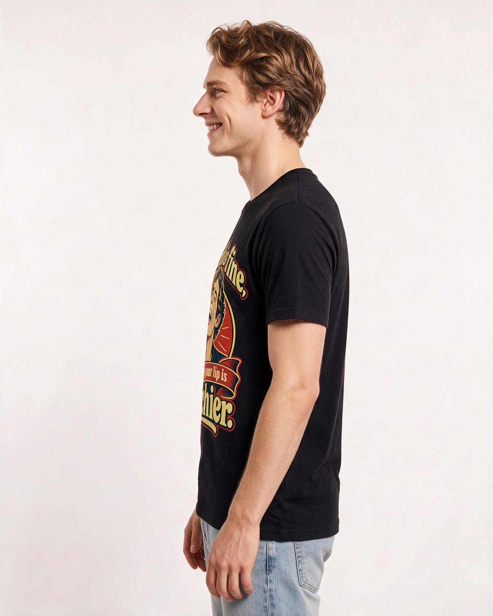 Beer Black T-Shirt for Men – Everyday Expression Graphic Tee product image 2