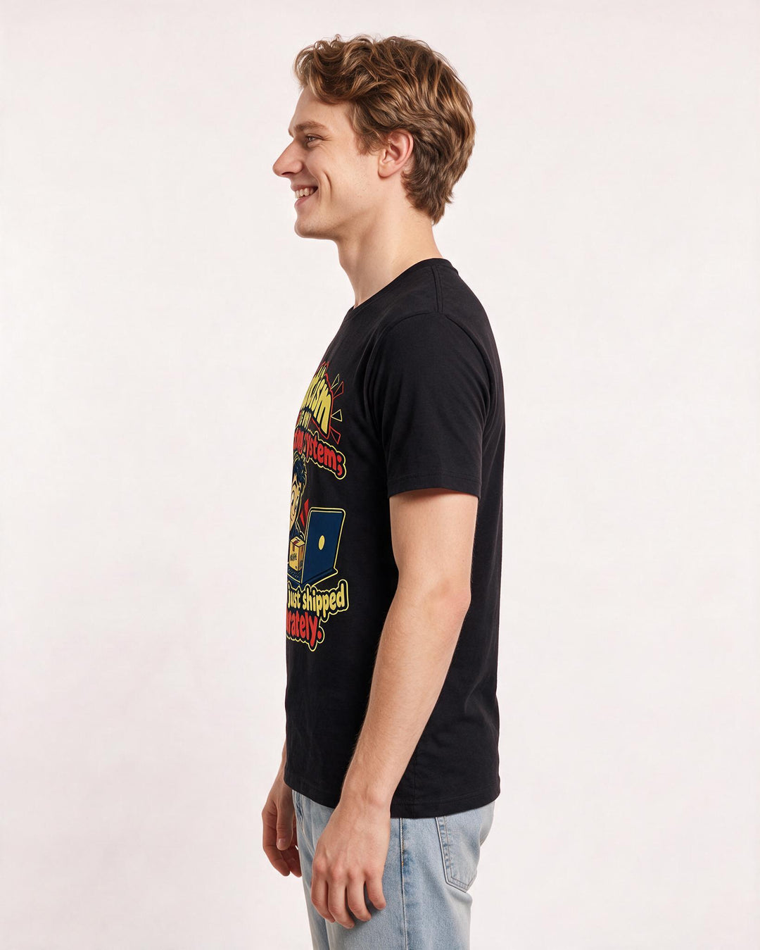 Neurodiversity Black T-Shirt for Men – Everyday Expression Graphic Tee product image 2