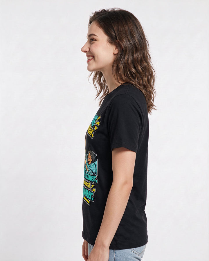 Nurse Black T-Shirt for Women – Nursing Life Graphic Tee product image 2