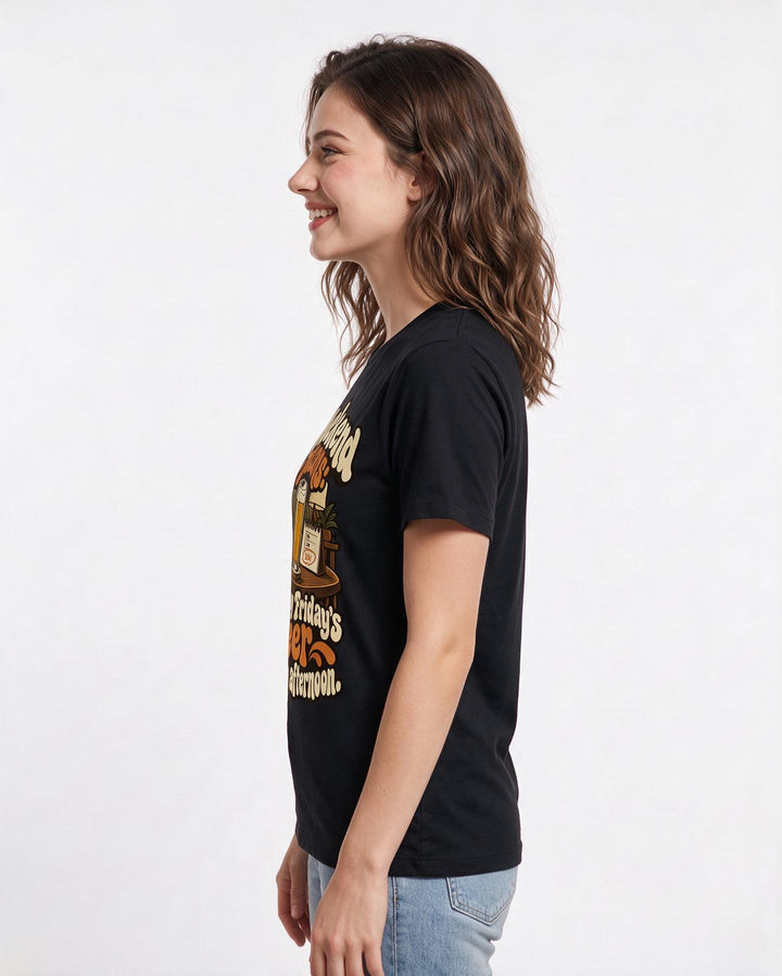 Beer Black T-Shirt for Women – Everyday Expression Graphic Tee product image 2