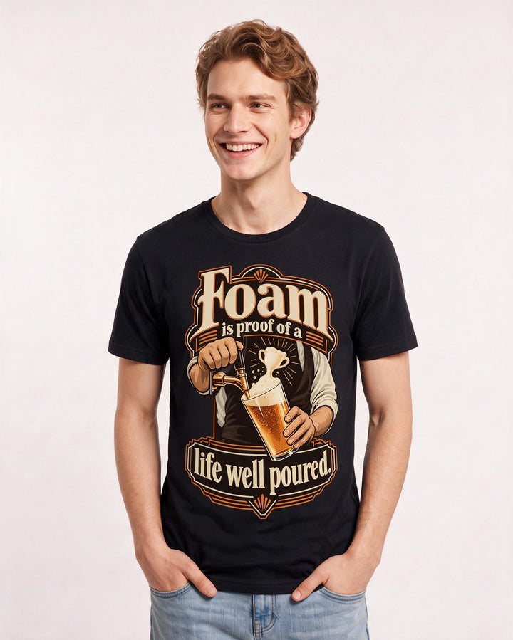 Beer Black T-Shirt for Men – Everyday Expression Graphic Tee product image 1