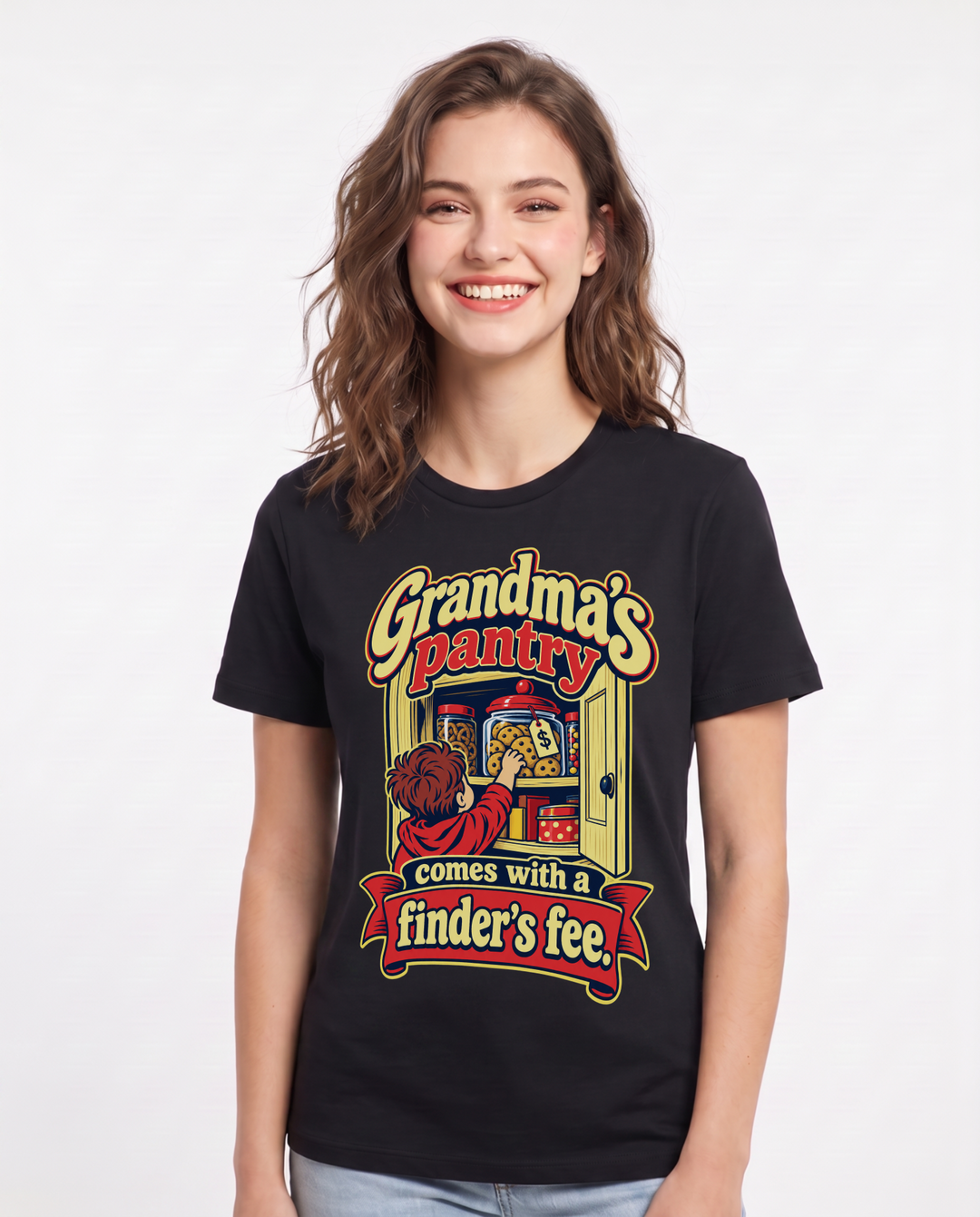 Grandparent Black T-Shirt for Women – Everyday Expression Graphic Tee product image 3