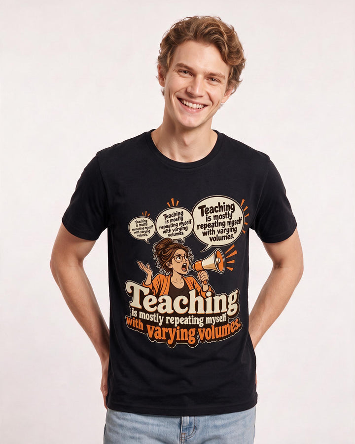Teacher Black T-Shirt for Men – Everyday Expression Graphic Tee product image 1