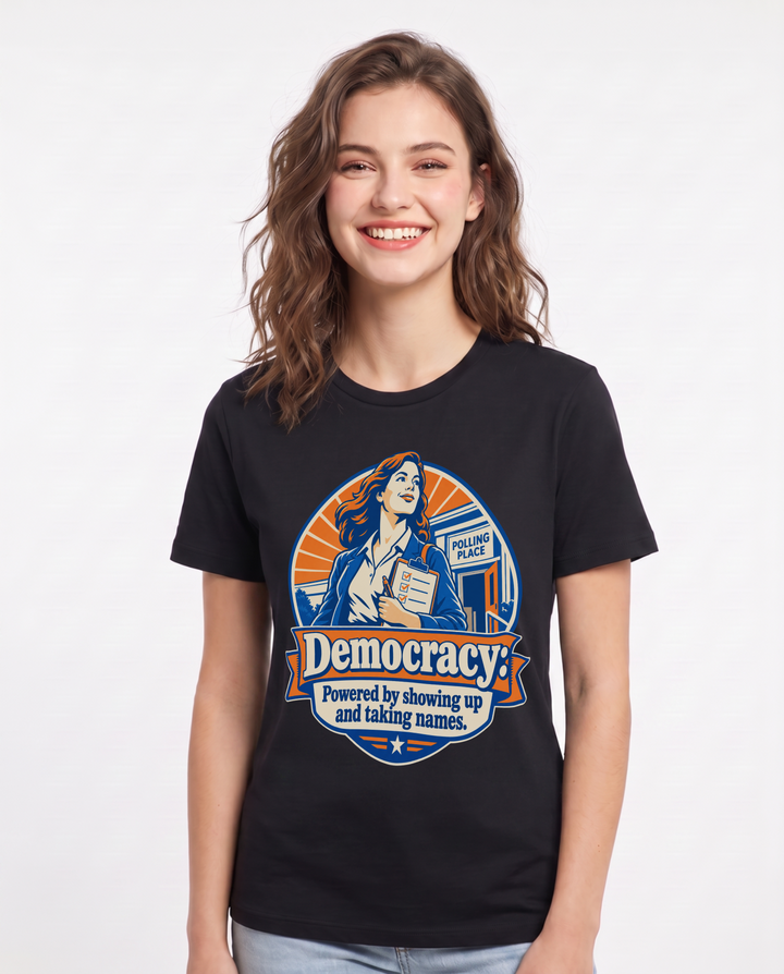 Political Statement Black T-Shirt for Women – Everyday Expression Graphic Tee product image 3