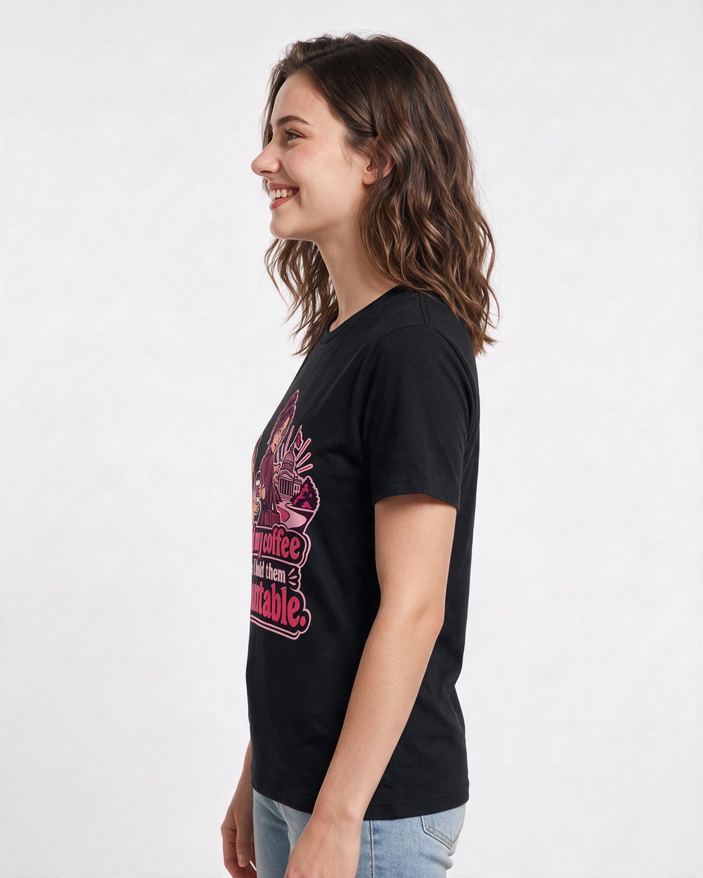 Political Statement Black T-Shirt for Women – Everyday Expression Graphic Tee product image 2