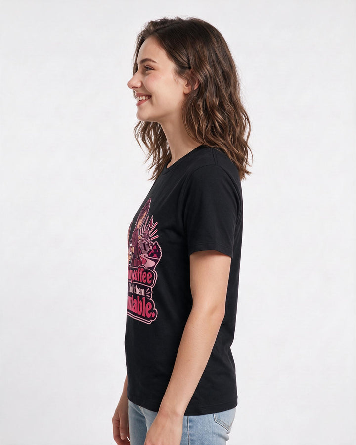 Political Statement Black T-Shirt for Women – Everyday Expression Graphic Tee product image 2