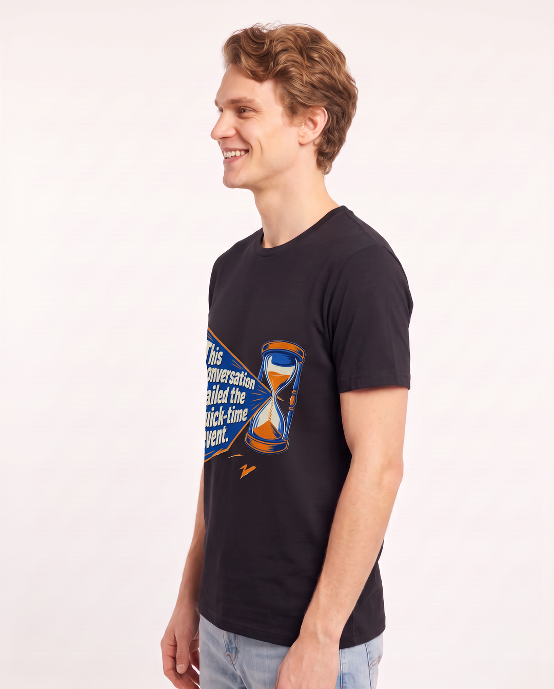Gaming Men's Black T-Shirt - This conversation failed the quick-time product image 2